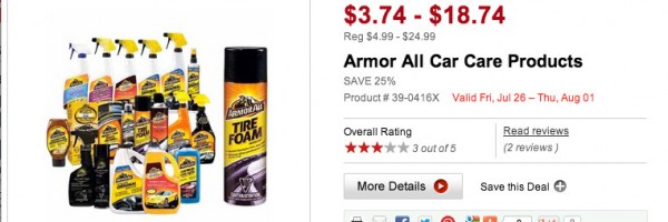 Armor All Car Care – 25% off at Canadian Tire!